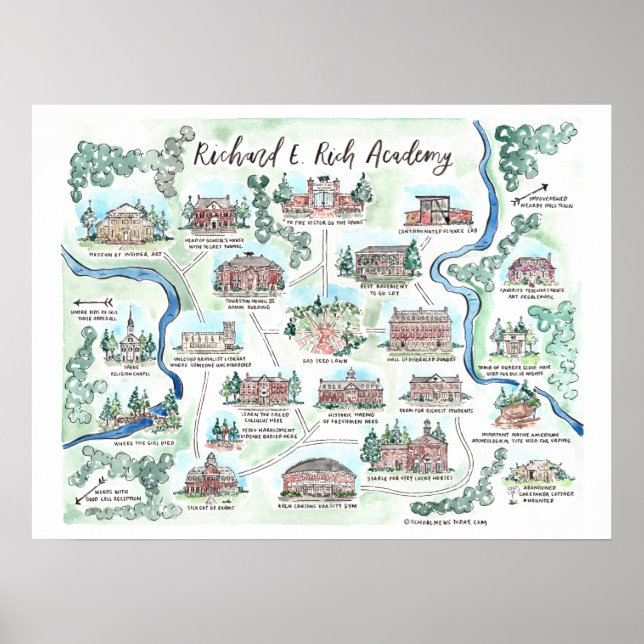 Karta till Richard E Rik Academy Poster (Framsidan)