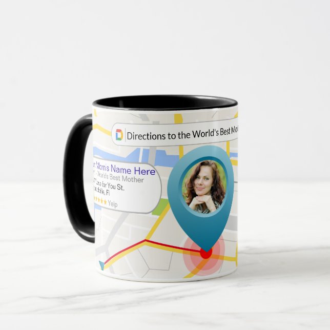 Karta till världens bästa Mor-kaffe Mugg (Framsida vänster)