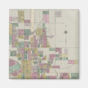 Karta till Wichita, Kansas Magnet