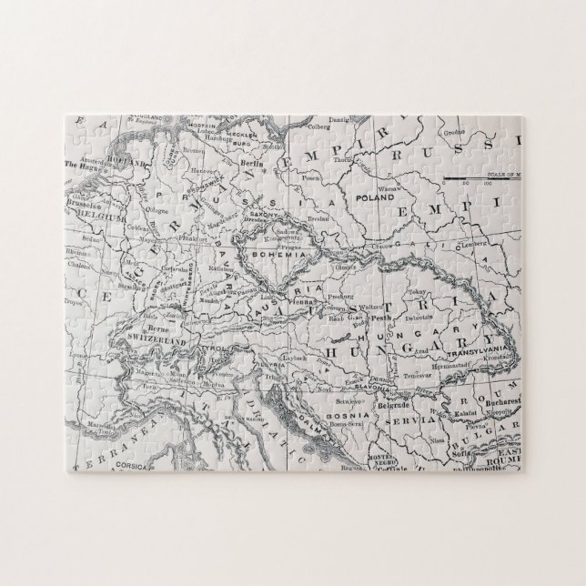 KARTA: TYSKLAND OCH ÖSTERRIKE PUSSEL (Horisontell)