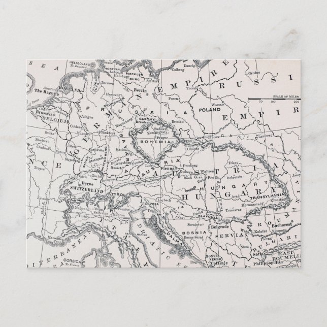 KARTA: TYSKLANDA OCH ÖSTERRIKE VYKORT (Framsida)