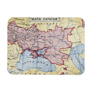 KARTA: UKRAINA c1906 Magnet