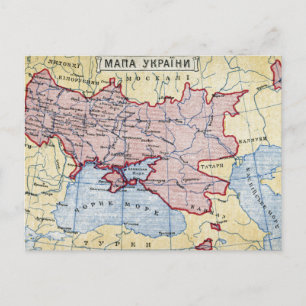 KARTA: UKRAINA, c1906 Vykort