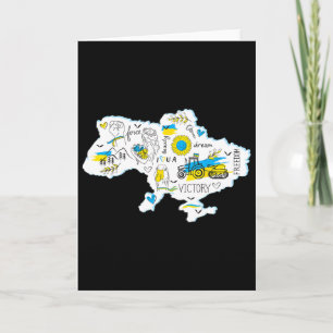 Karta Ukraina - Ukrainska nationella emblem - Ukra Kort