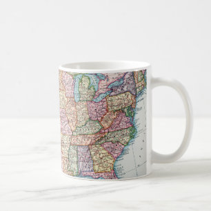 Karta: United States 1905 Kaffemugg