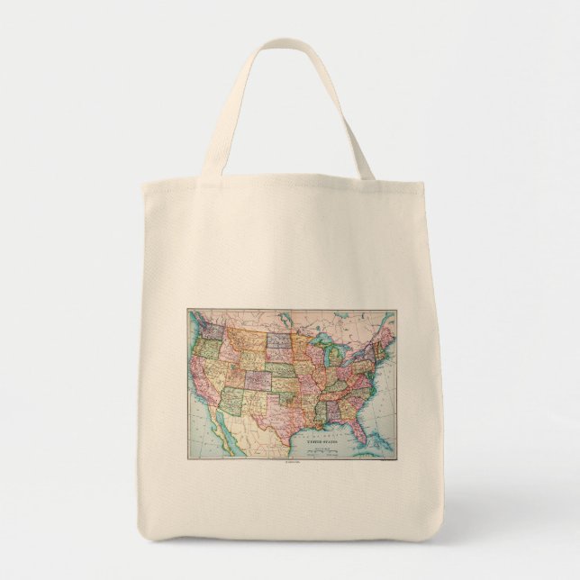 Karta: United States 1905 Tygkasse (Framsidan)