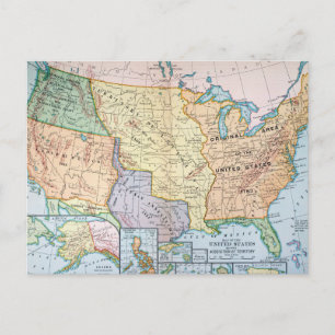 Karta: US Expansion 1905 Vykort