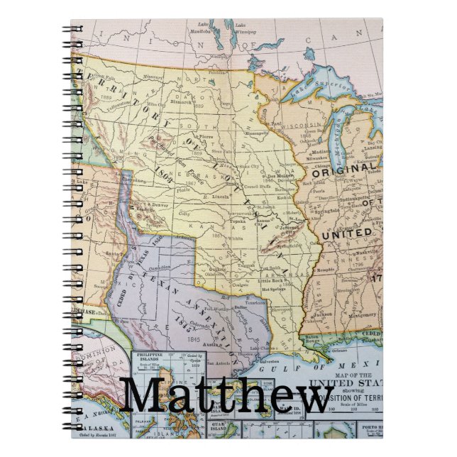 Karta: US Utvidgning, 1905 Anteckningsbok (Framsidan)