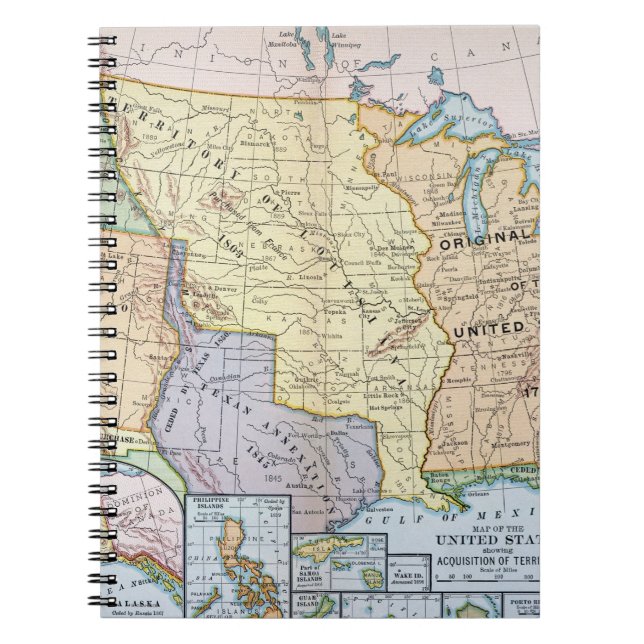 Karta: US Utvidgning, 1905 Anteckningsbok (Framsidan)