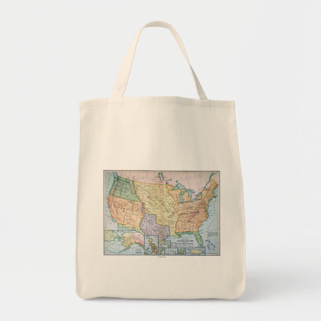 Karta: US Utvidgning, 1905 Tygkasse (Framsidan)