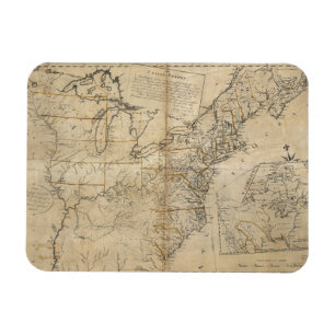 KARTA: USA, 1783 MAGNET