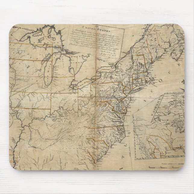 KARTA: USA 1783 MUSMATTA (Framsidan)