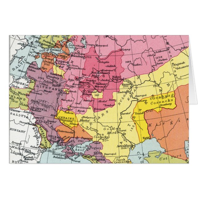 KARTA: UTVIDGNING AV RYSSLAND HÄLSNINGSKORT (Framsidan Horizontal)
