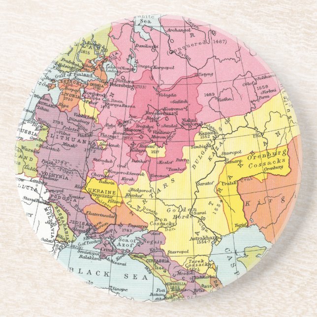 KARTA: UTVIDGNING AV RYSSLAND UNDERLÄGG SANDSTEN (Framsidan)