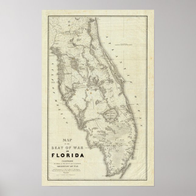 Karta vid Krig i Florida Poster (Framsidan)