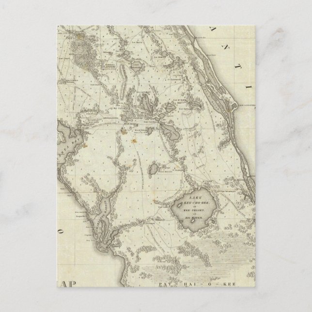 Karta vid Krig i Florida Vykort (Framsida)