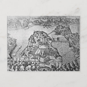Karta vid Maltas belägring 1565 Vykort
