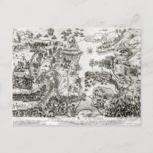 Karta vid Maltas belägring 1565 Vykort