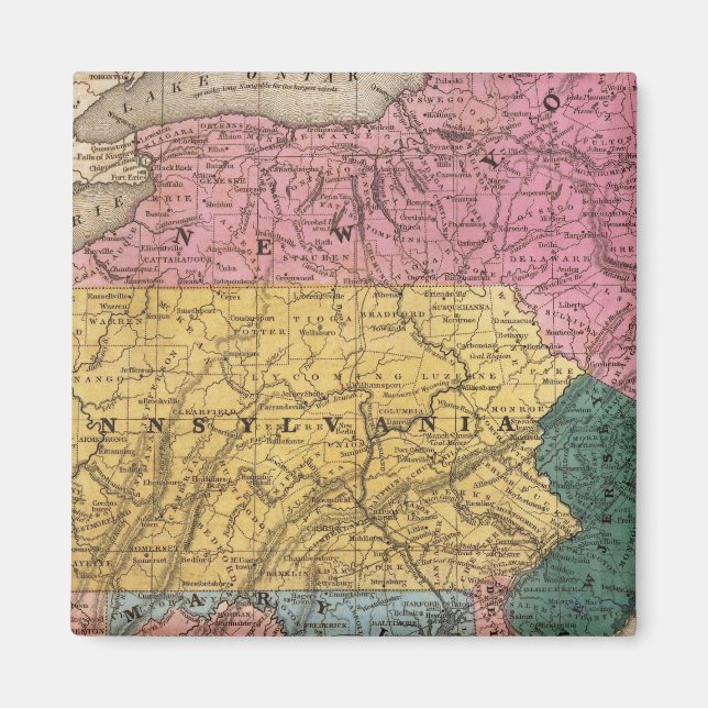 Karta vid Mitten Stater Magnet (Framsidan)