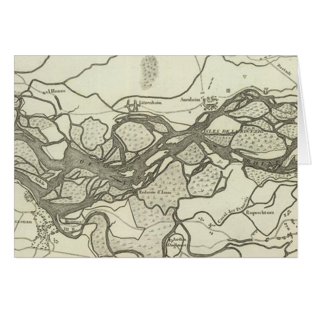 Karta vid Rhensjöfarten Hälsningskort (Framsidan Horizontal)