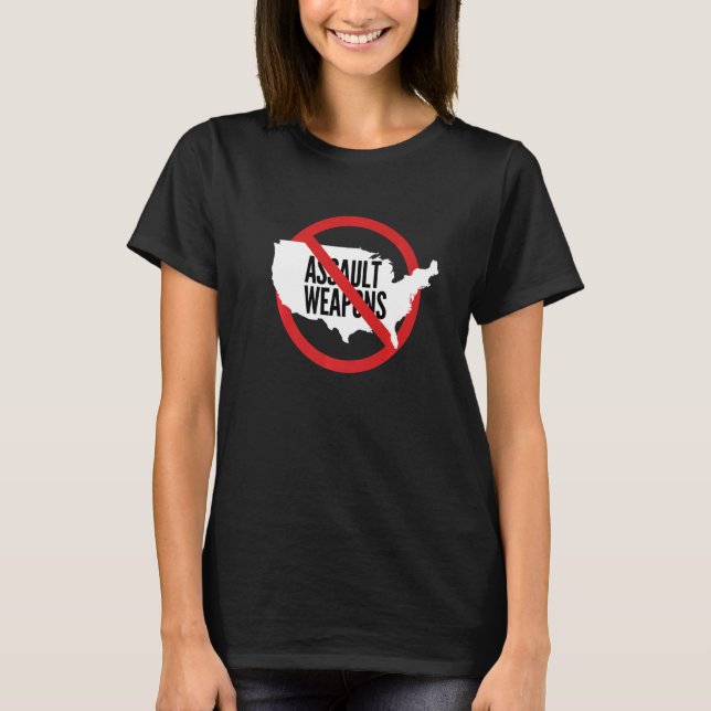 Karta vid USA:s Gun Control Ant. T Shirt (Framsida)