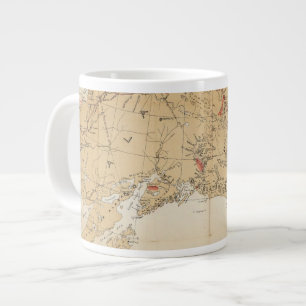 Karta visar rutor från San Francisco till Alaska Jumbo Mugg