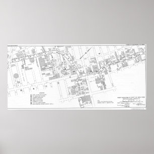 Karta WW2 av Gowanus på (Matte) affischpapper, Poster