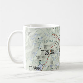 Kartaaffisch för glaciär (Montana) Kaffemugg