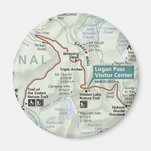 Kartamagnet för glaciär (Montana) Magnet