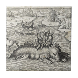 Kartamonster/havsorm Kakelplatta