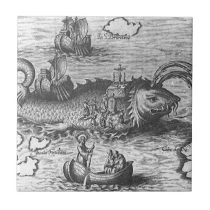 Kartamonster/havsorm Kakelplatta