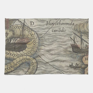 Kartamonster/havsorm Kökshandduk