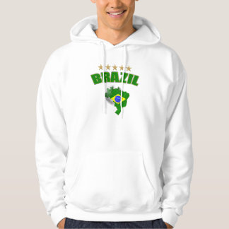Kartan av den hooded Brasilien för Brasilien Tröja Med Luva