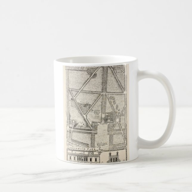 Kartan av Greenwich parkerar Kaffemugg (Höger)