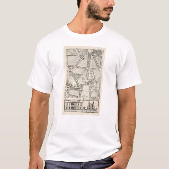 Kartan av Greenwich parkerar T Shirt (Framsida)