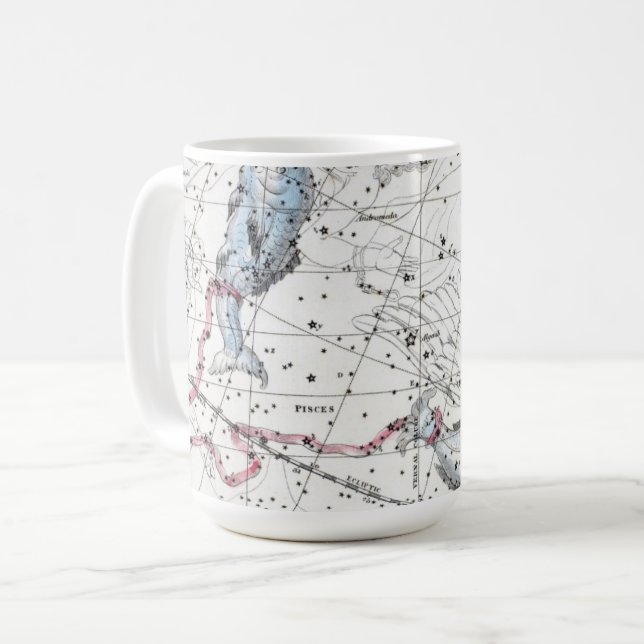Kartan av konstellationerna pläterar XXII Kaffemugg (Framsida vänster)