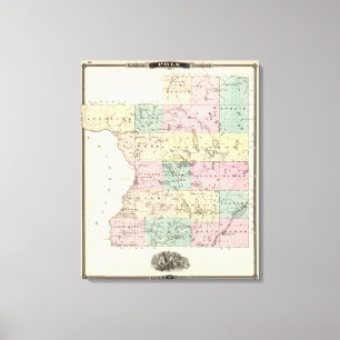 Kartan av Polk County, påstår av Wisconsin Canvastryck