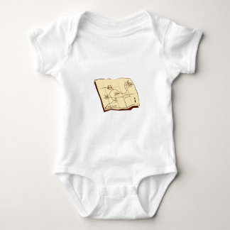 Kartan av slingan med X markerar fläckträsnittet Tee Shirt