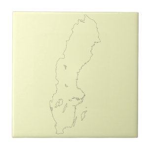 Kartan av sverigen skisserar kakelplatta