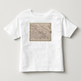 Kartan av Wapello County, påstår av Iowa T-shirt