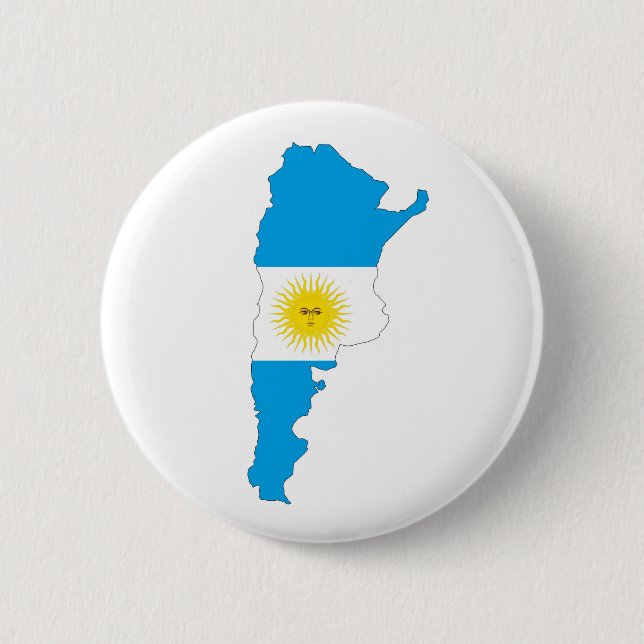 kartan för den argentina landflagga formar symbol knapp (Framsida)