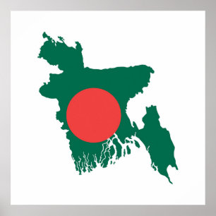 kartan för den bangladesh landflagga formar symbo poster