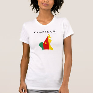 kartan för den cameroon landflagga formar tröja