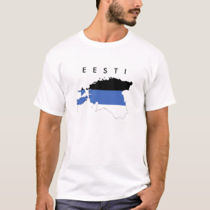 kartan för den estonia landflagga formar tröja