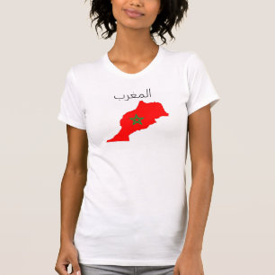 kartan för den morocco landflagga formar symbol tee shirt