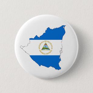 kartan för den nicaragua landflagga formar symbol knapp