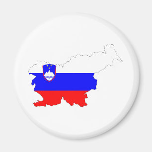 kartan för den slovenia landflagga formar magnet