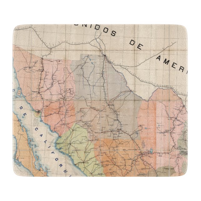 Kartan (för kommunikationsbrev) av Mexico (Framsidan)
