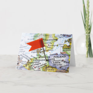 Kartan klämmer fast förlagt i Berlin, Tyskland på Kort