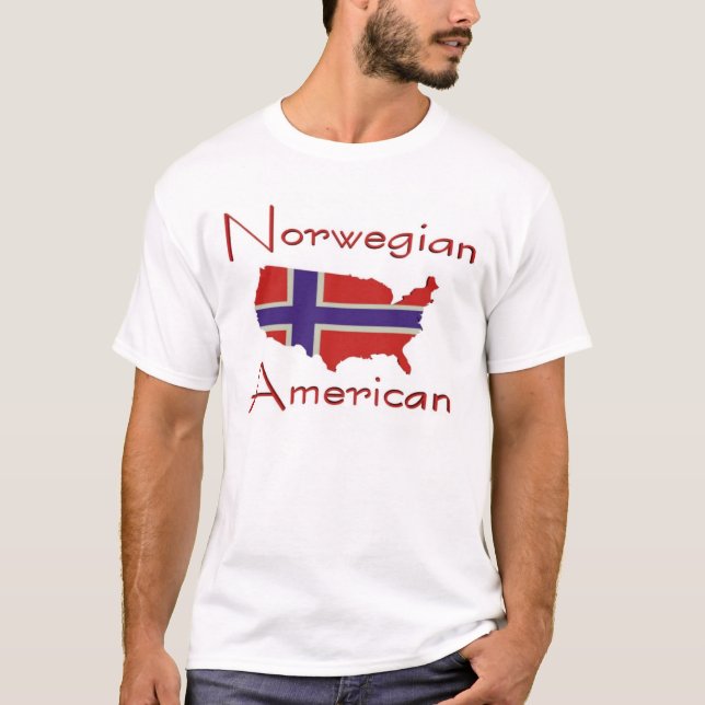 KartaT-tröja för norrman American/USA Tee Shirt (Framsida)